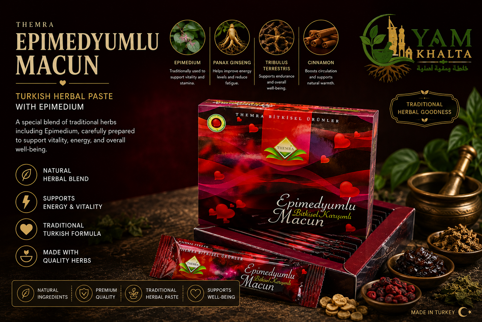 THEMRA Epimedyumlu Macun – Turkish Herbal Paste with Epimedium - Image 2