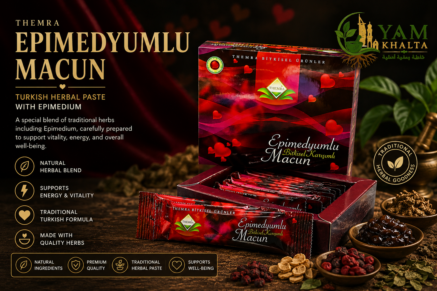 THEMRA Epimedyumlu Macun – Turkish Herbal Paste with Epimedium